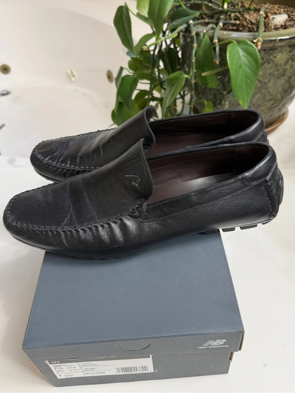 Bacco Bucci Loafers Mens Size 11 Black Leather Slip-On Shoes Driving